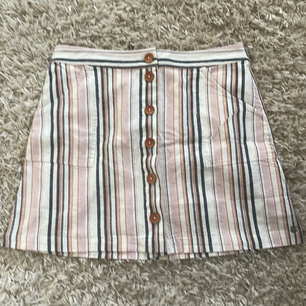 NWT Roxy Striped Mini Skirt Size- L
